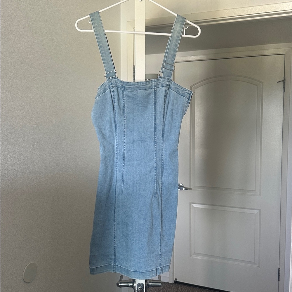 Forever 21 Light Blue Denim Midi Dress